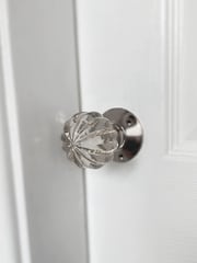 Laura Ashley Chrome Vivien Glass Mortice Knob Pair - Image 1 of 5