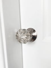 Laura Ashley Chrome Vivien Glass Mortice Knob Pair - Image 2 of 5