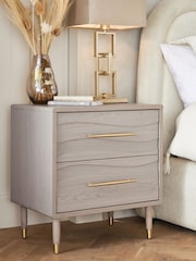 Grey Adelaide Oak Effect Bedside Table - Image 1 of 11