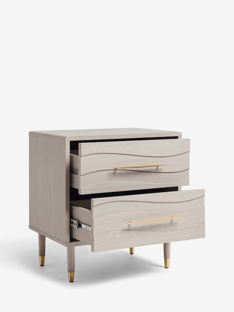 Grey Adelaide Oak Effect Bedside Table - Image 11 of 11