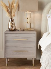 Grey Adelaide Oak Effect Bedside Table - Image 6 of 11