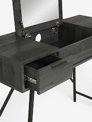 Black Bronx Oak Effect Console Dressing Table - Image 10 of 11