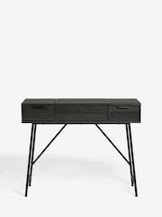Black Bronx Oak Effect Console Dressing Table - Image 6 of 11