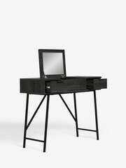 Black Bronx Oak Effect Console Dressing Table - Image 7 of 11