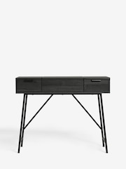 Black Bronx Oak Effect Console Dressing Table - Image 9 of 11