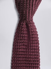 MOSS Red Knitted Silk Tie - Image 2 of 2