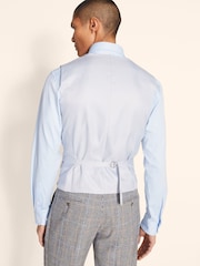 MOSS Tailored Fit B&W with Blue Check Suit Waistcoat - Image 2 of 3