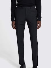 MOSS Black Tailored Fit Performance Dress Suit Trousers - Image 1 of 4