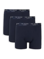 Ted Baker Blue Cotton Boxer Briefs 3 Pack - Image 1 of 1