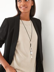 Black Cord Cluster Necklace - Image 1 of 4