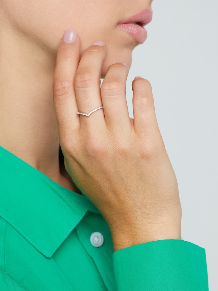 Sterling Silver Wishbone Ring - Image 1 of 4
