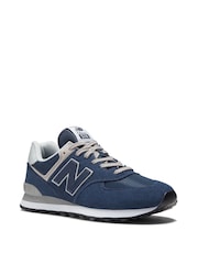 New Balance Navy Blue Mens 574 Trainers - Image 6 of 10