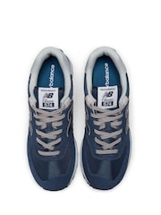 New Balance Navy Blue Mens 574 Trainers - Image 9 of 10