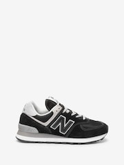 New Balance Black Chrome Mens 574 Trainers - Image 1 of 5