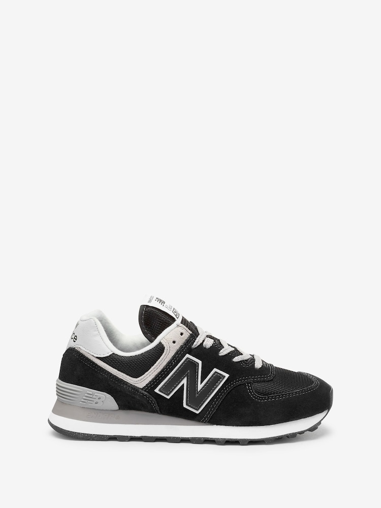 New Balance Black Chrome Mens 574 Trainers - Image 1 of 5