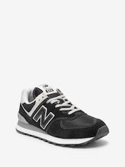 New Balance Black Chrome Mens 574 Trainers - Image 2 of 5