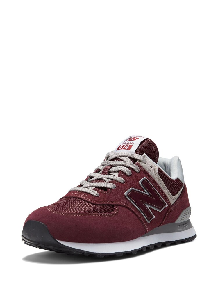 New Balance Burgundy Red Mens 574 Trainers - Image 4 of 5
