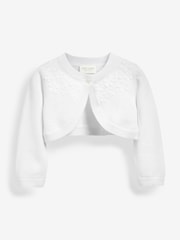 White Knitted Baby Shrug Cardigan (0mths-2yrs) - Image 5 of 7