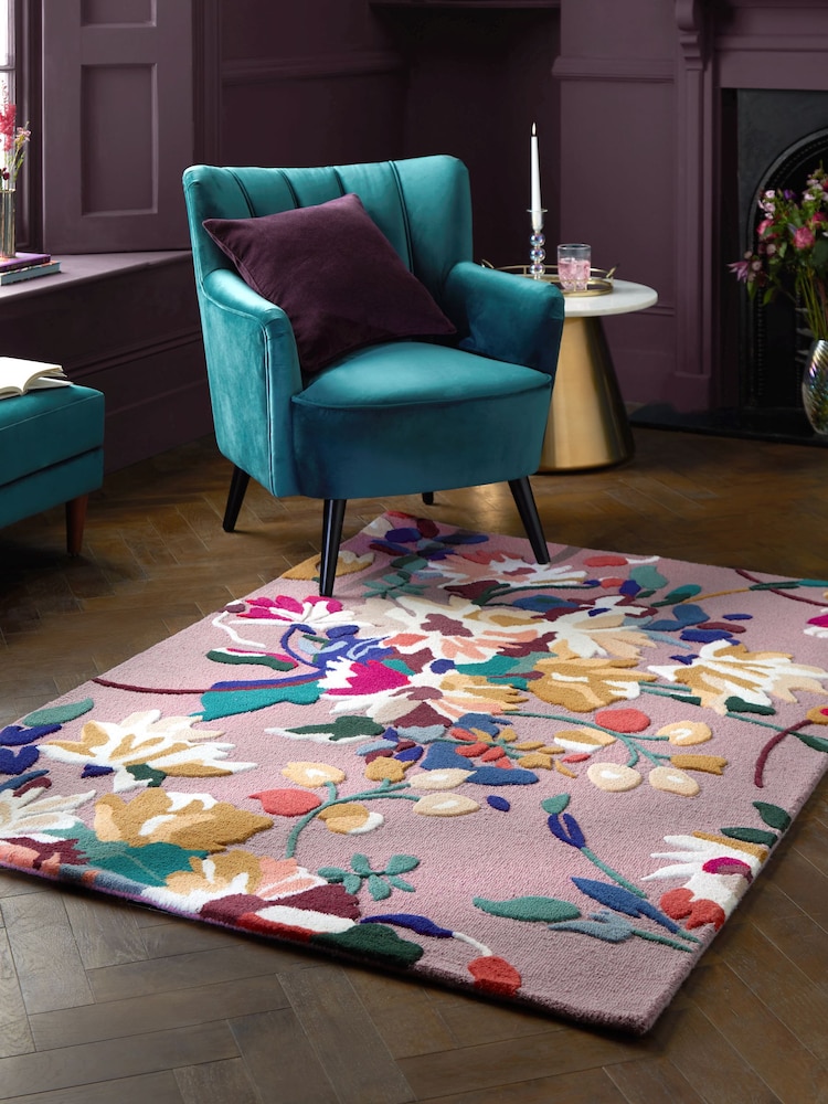 Multi Pink Bright Peggi Floral Rug - Image 1 of 4