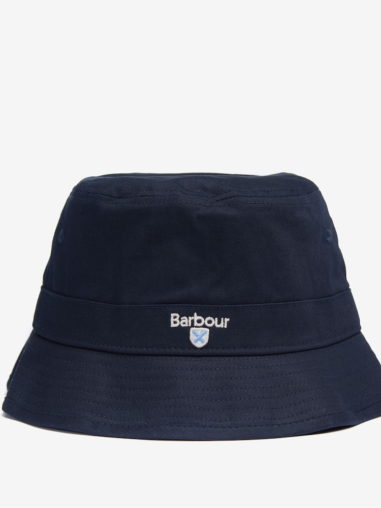 Barbour® Navy Blue Cascade 100% Cotton Bucket Hat - Image 1 of 4