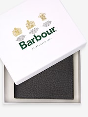 Barbour® Black Grain Leather Bifold Wallet - Image 3 of 4