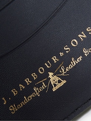 Barbour® Black Grain Leather Bifold Wallet - Image 4 of 4