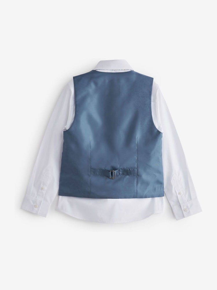Blue Waistcoat, Shirt & Tie Set (12mths-16yrs) - Image 2 of 4
