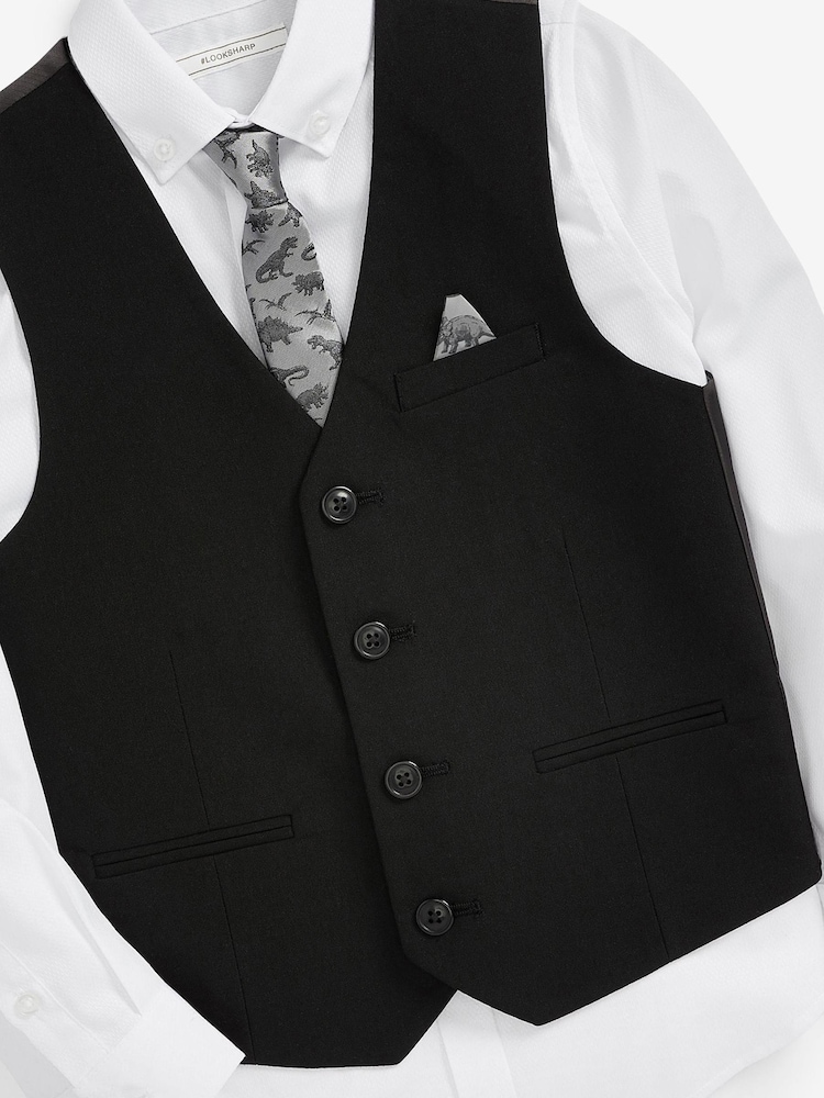 Gilet noir, Shirt & Character Tie Set - Gilet (12mths-16yrs) - Image 3 de 3