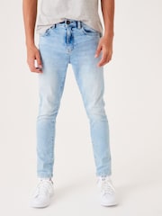 Blue Bleach Skinny Fit Stretch Jeans (3-16yrs) - Image 1 of 9