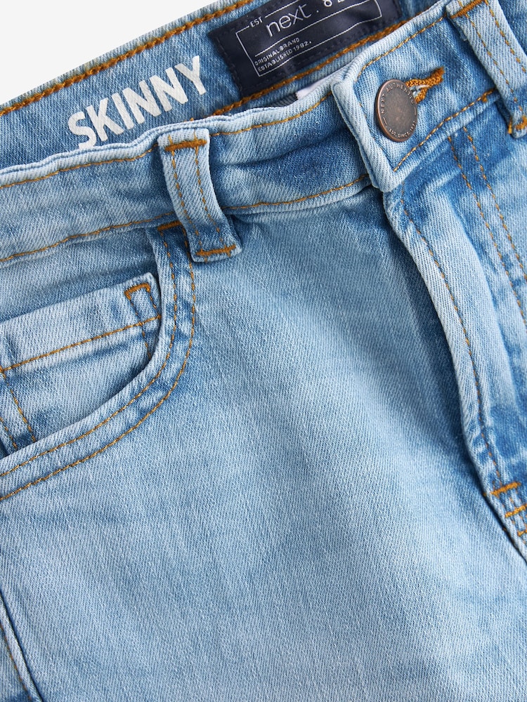 Blue Bleach Skinny Fit Stretch Jeans (3-16yrs) - Image 9 of 9