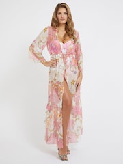 Guess Pink Long Kimono - Image 1 of 4