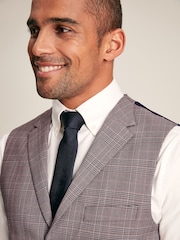 Joules Pink Trimmed Check Suit Waistcoat - Image 4 of 9