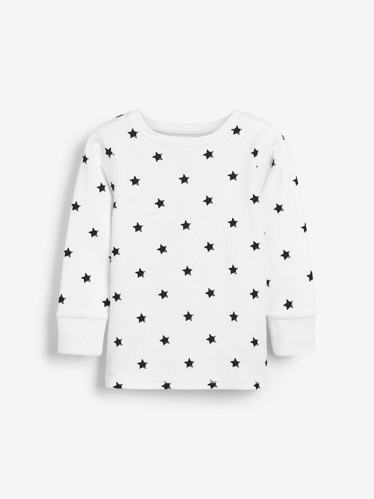 Navy Blue/White Star 3 Pack Snuggle Long Sleeve Pyjamas (9mths-10yrs) - Image 11 of 12