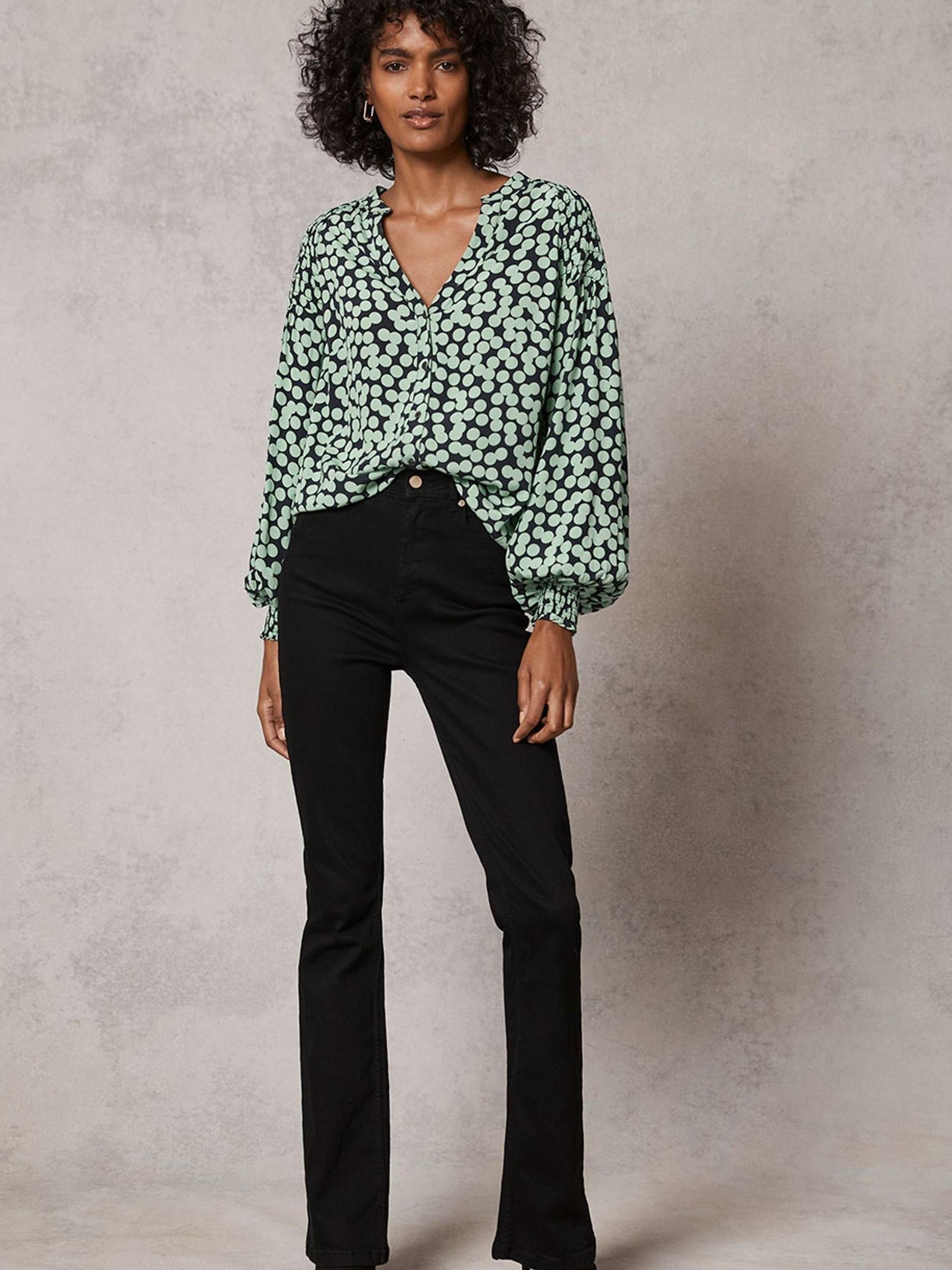 mint velvet star print blouse