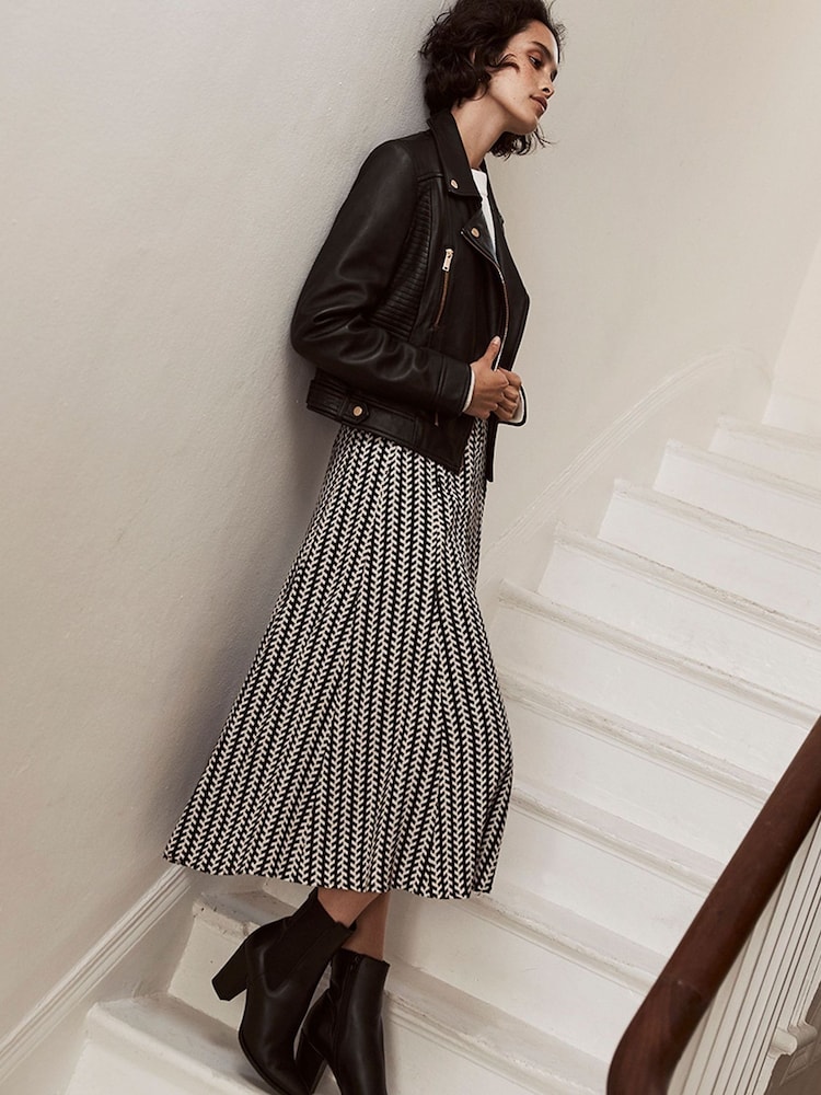 Mint Velvet Cream Hallie Print Midi Skirt - Image 2 of 6 Mint Velvet Cream Hallie Print Midi Skirt - Image 2 of 6