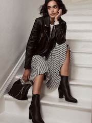 Mint Velvet Cream Hallie Print Midi Skirt - Image 4 of 6