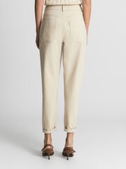 Reiss Stone Erin Cotton Tapered Trousers - Image 5 of 7