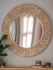 Gallery Home Gold Fahlia Round Mirror - Image 1 of 5