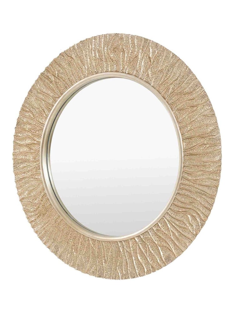 Gallery Home Gold Fahlia Round Mirror - Image 5 of 5 Gallery Home Gold Fahlia Round Mirror - Image 5 of 5