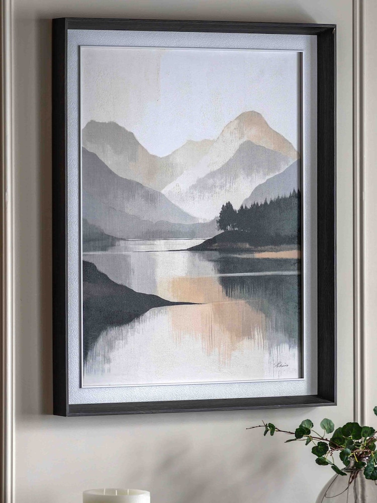 Gallery Home Grey Mountain Redemptions Framed Canvas - Image 1 of 5