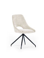 Julian Bowen White Marble/Cream Bradley Rectangular Dining Set with 4 Jonah Chairs - Image 7 of 9