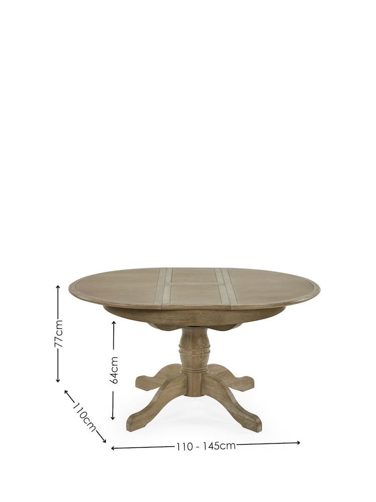 Julian Bowen Set of 4 Limed Oak Oatmeal Camille Round Dining Rattan Back Chairs - Image 12 of 12 Julian Bowen Set of 4 Limed Oak Oatmeal Camille Round Dining Rattan Back Chairs - Image 12 of 12