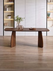 Julian Bowen Walnut/Grey Artemis Rectangular Dining Set with 6 Chairs - Image 3 of 10