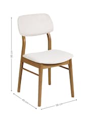 Julian Bowen Ivory/Natural Oak Theia Extending Dining Set with 6 Chairs - Image 8 of 8
