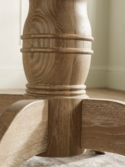 Julian Bowen Limed OakOatmeal Camille Round Dining Set with Satie Chairs - Image 7 of 11