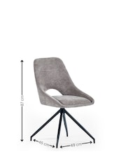 Julian Bowen White Marble/Grey Bradley Rectangular Dining Set with 4 Jonah Chairs - Image 4 of 9