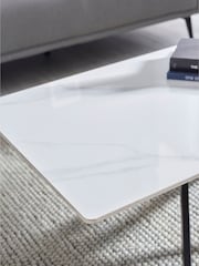 Julian Bowen White Marble/Grey Bradley Rectangular Dining Set with 4 Jonah Chairs - Image 5 of 9