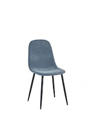 Julian Bowen Black/Blue Nero 80cm Round Dining Set with 4 Lottie Chairs - Image 7 of 8