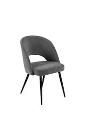 Julian Bowen Set of 6 BlackGrey Osaka Extending Dining Ella Chairs - Image 6 of 11