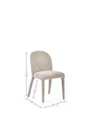 Julian Bowen Smoked Glass/Beige Callisto Glass Dining Set with 4 Holly Chairs - Image 4 of 9